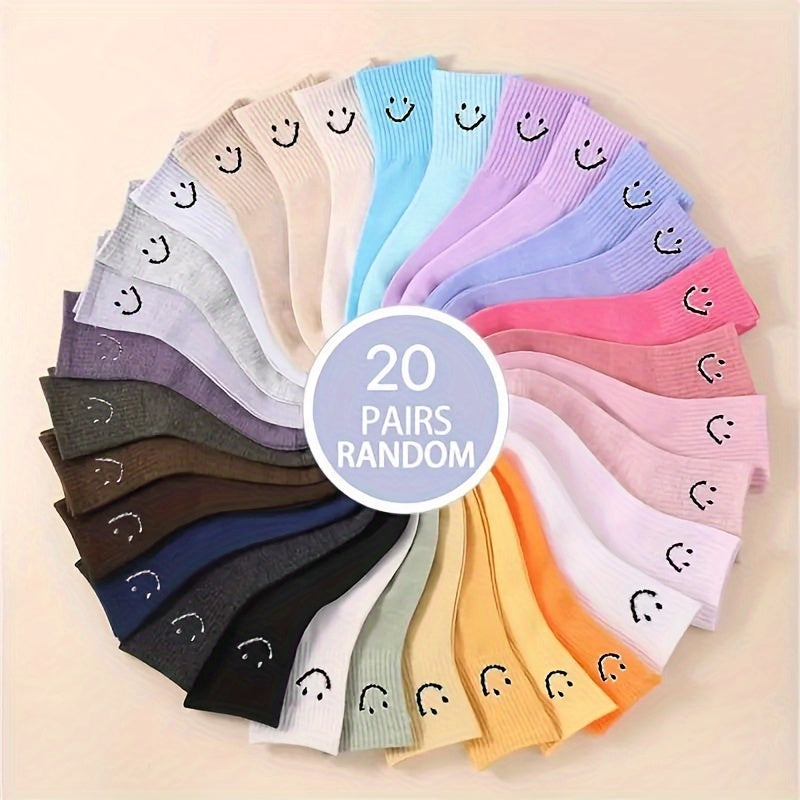 10 Pairs Smiling Face Socks