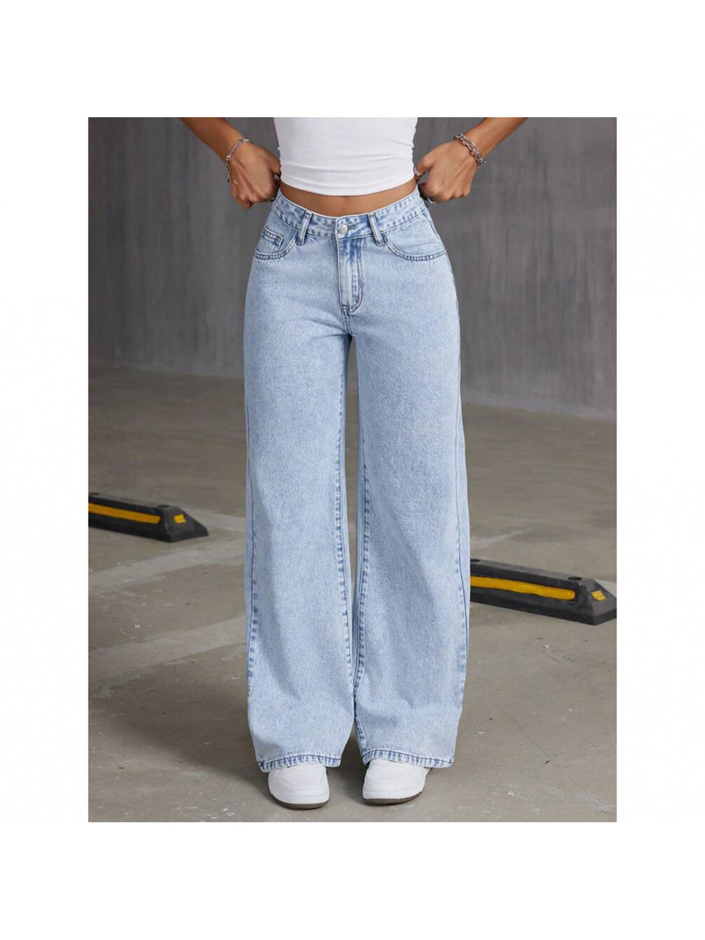 women’s high-waisted wide-leg jeans