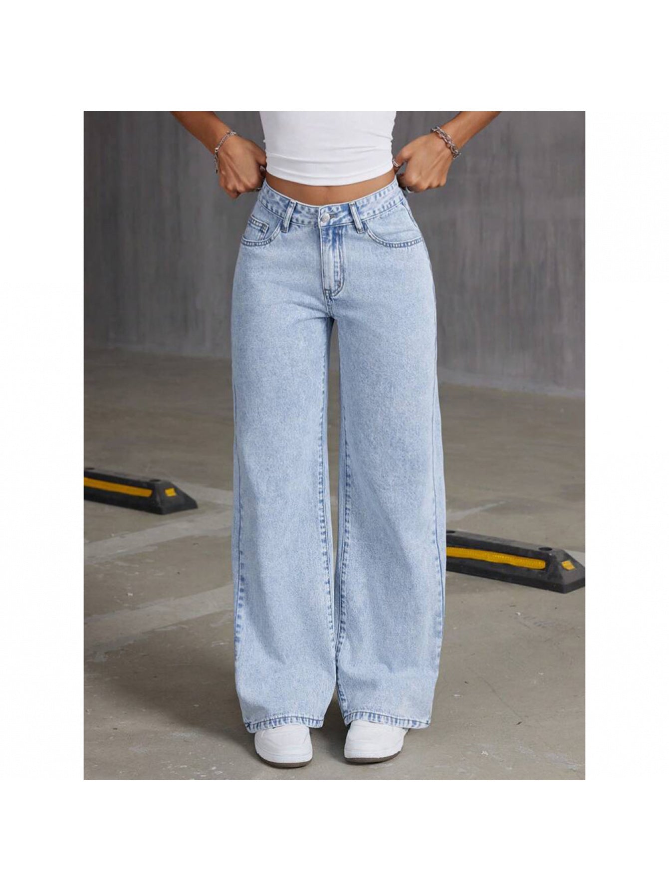 women’s high-waisted wide-leg jeans