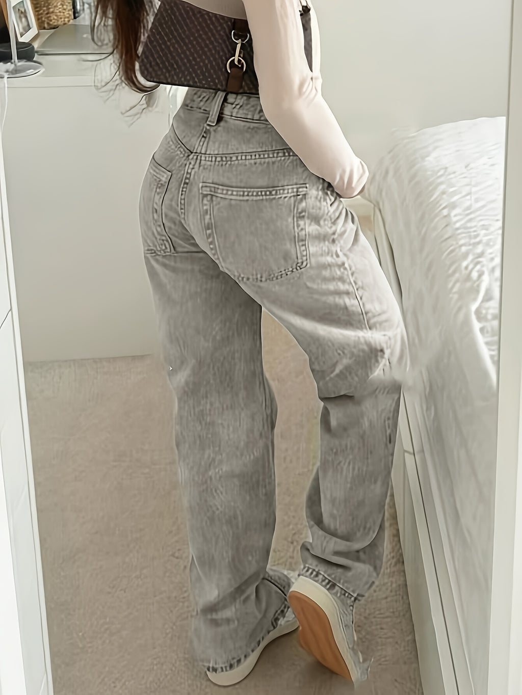women’s high-waisted wide-leg jeans