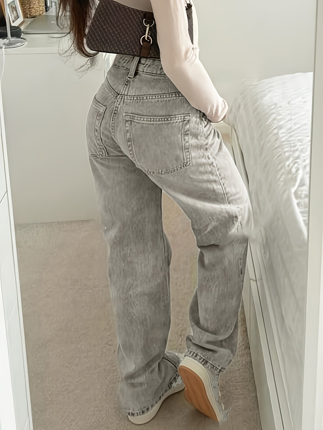 women’s high-waisted wide-leg jeans