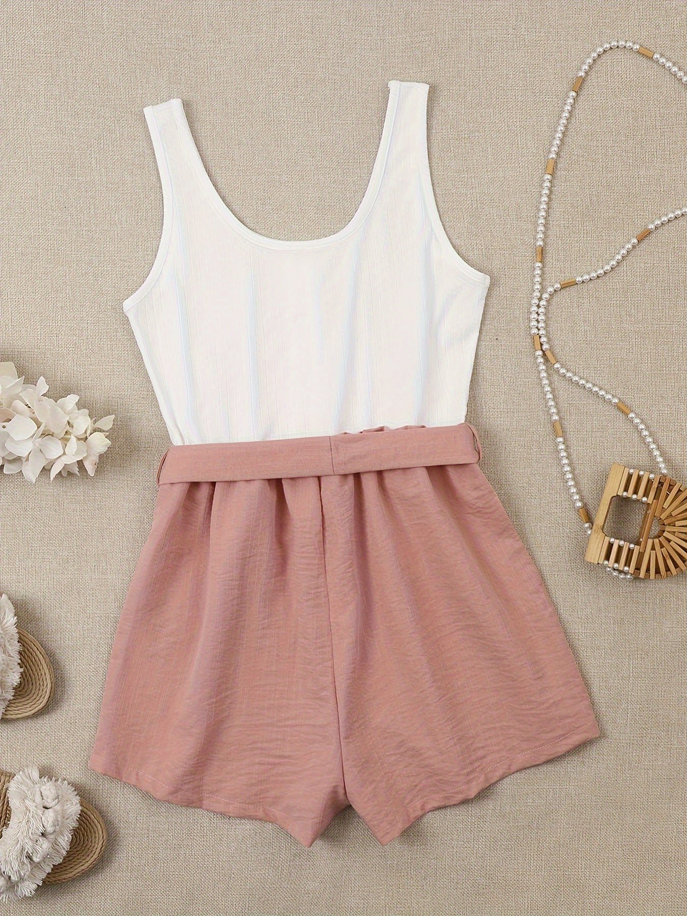 Sleeveless casual women’s jumpsuit