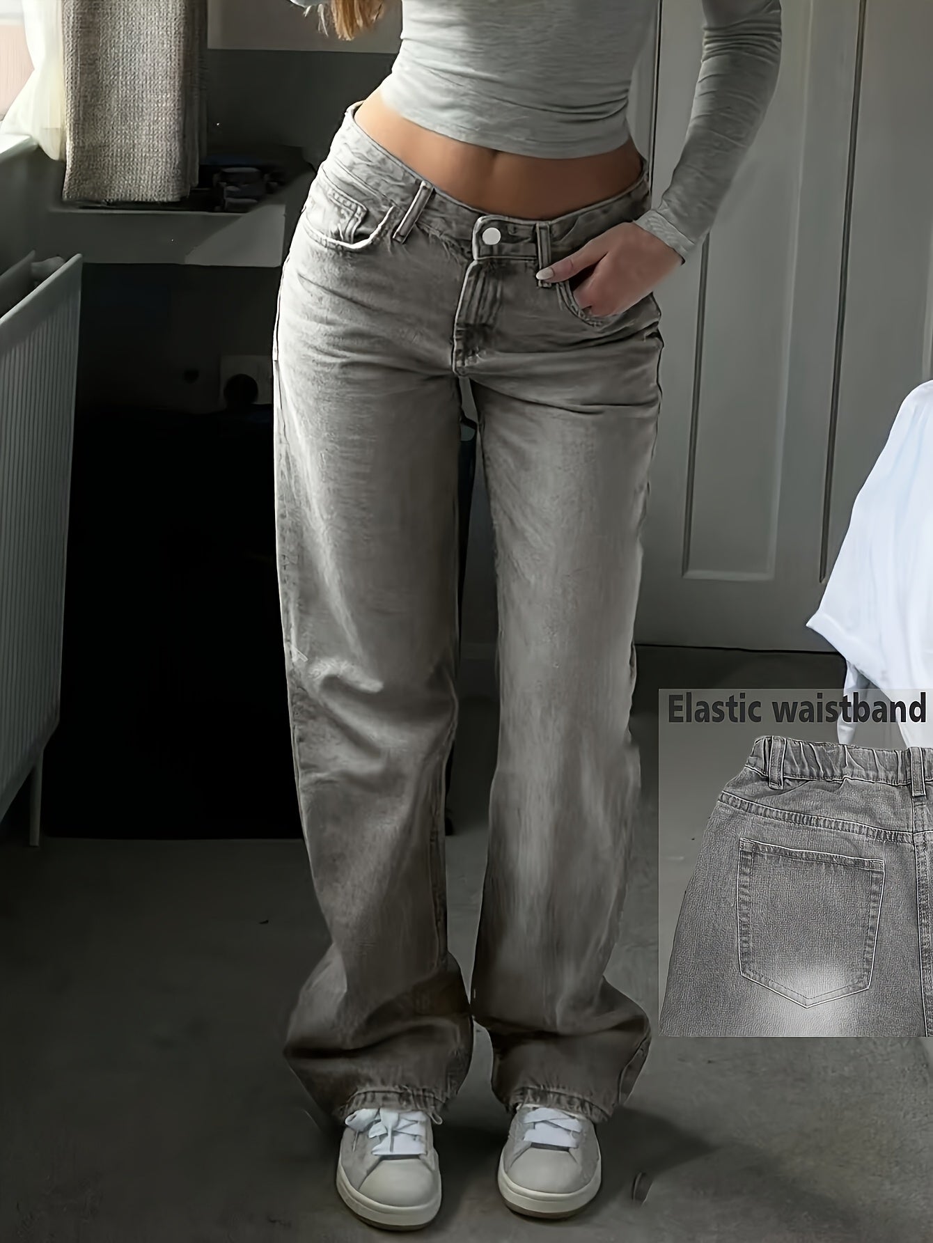 women’s high-waisted wide-leg jeans