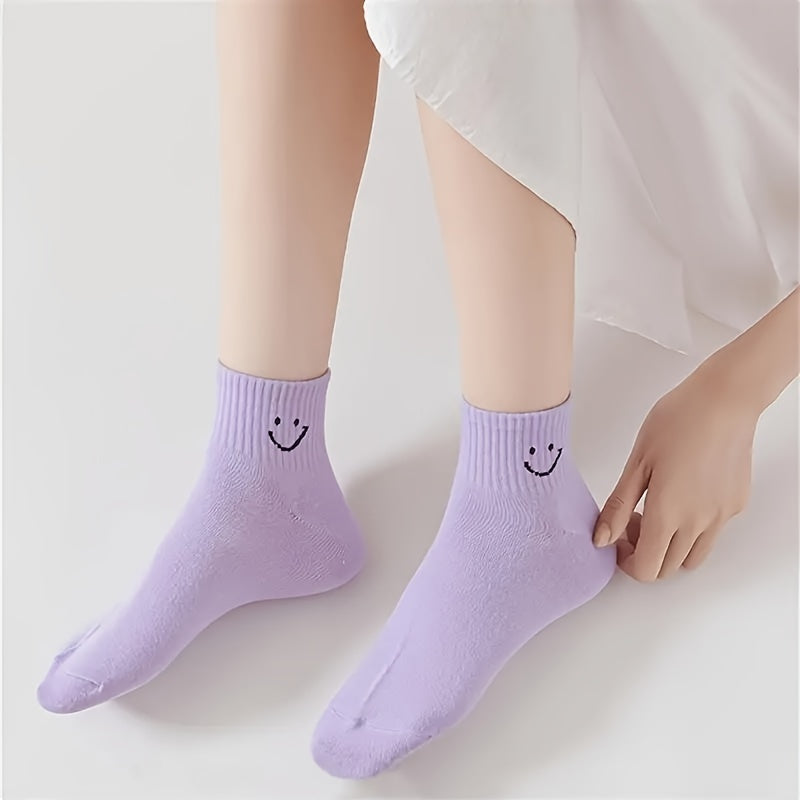 10 Pairs Smiling Face Socks
