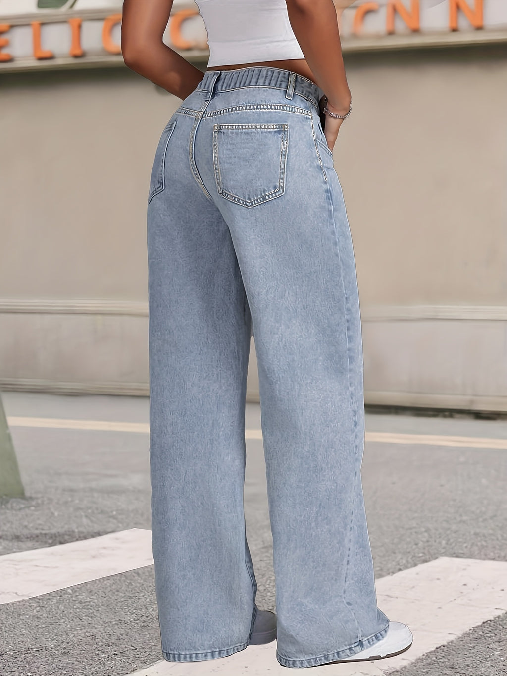 Casual star print jeans