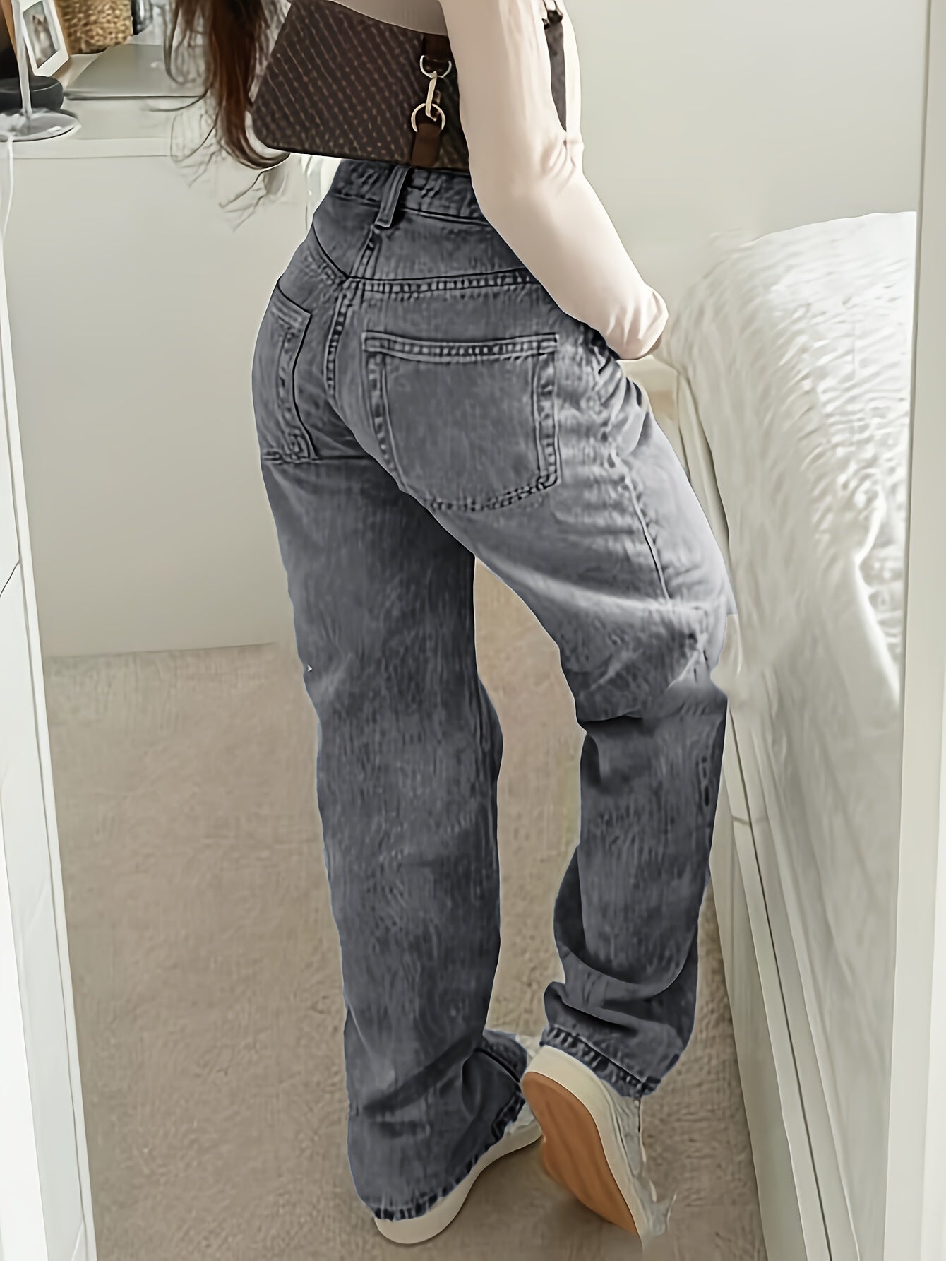 women’s high-waisted wide-leg jeans