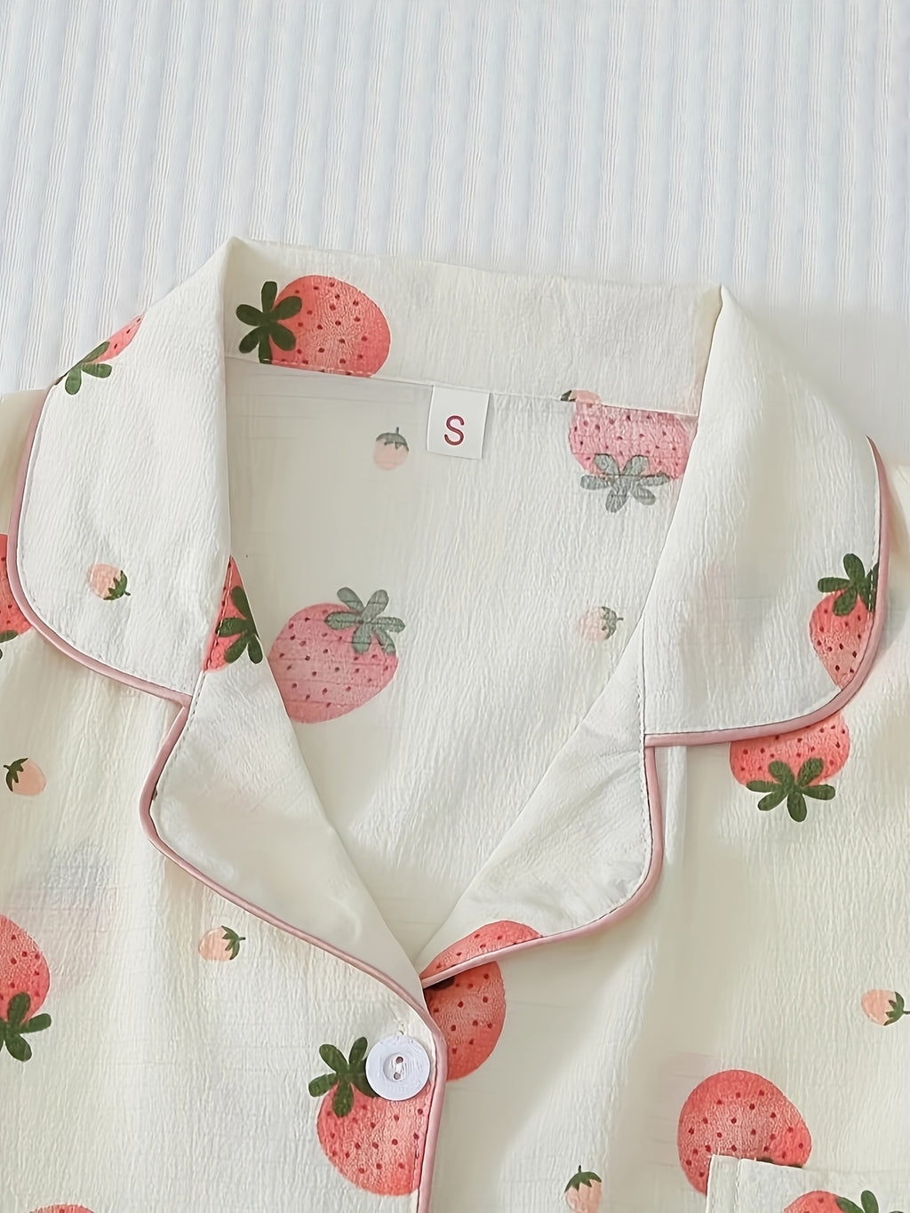 Strawberry print pajamas