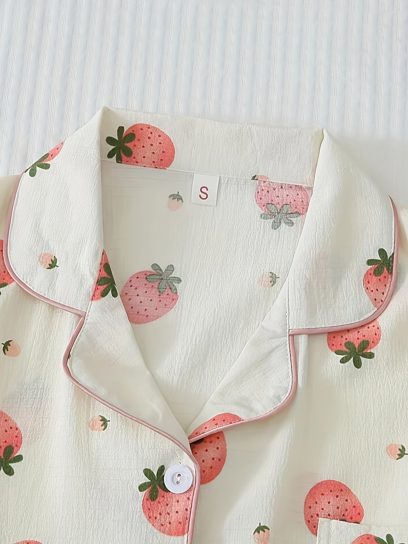 Strawberry print pajamas