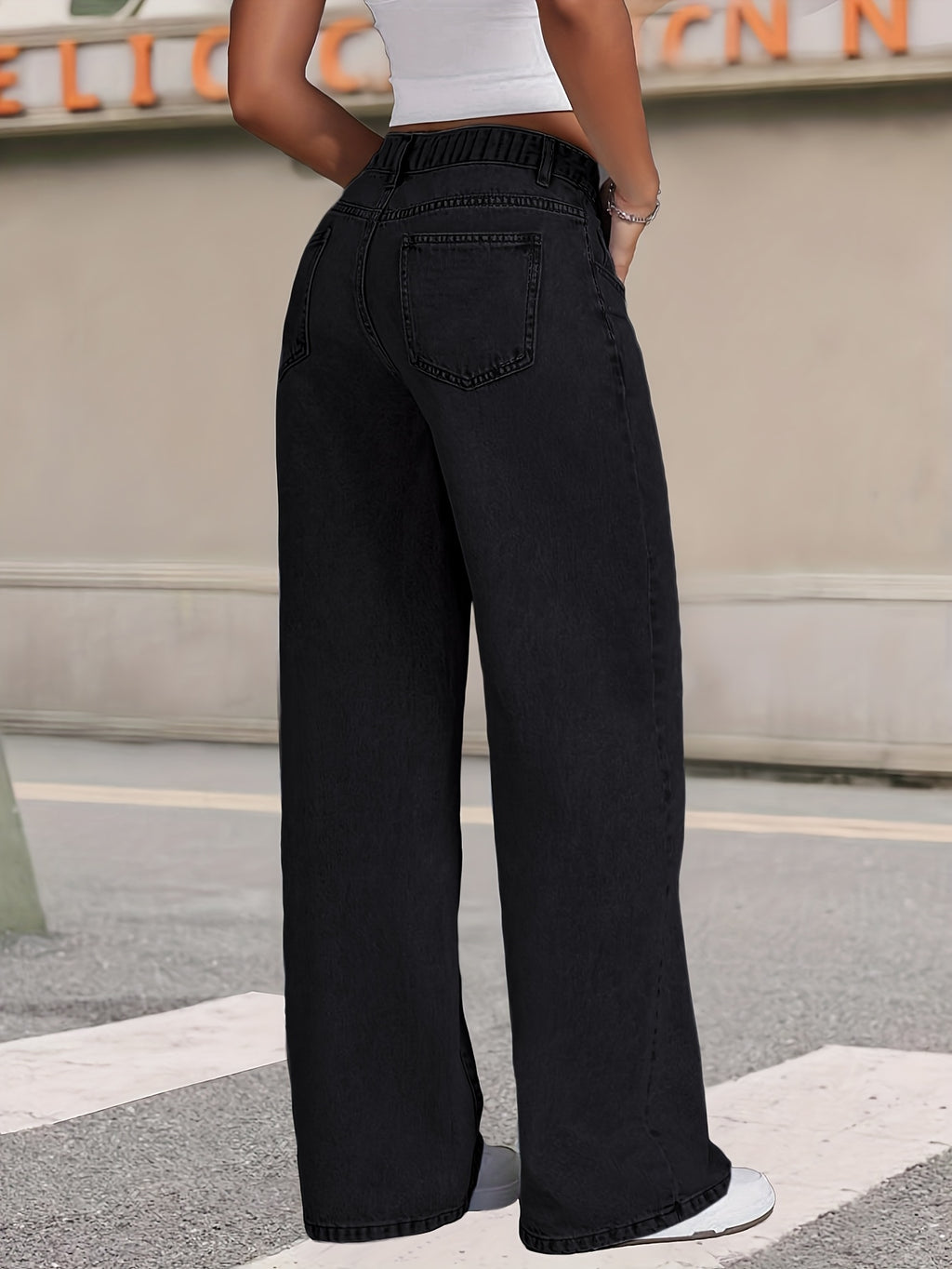 Casual star print jeans