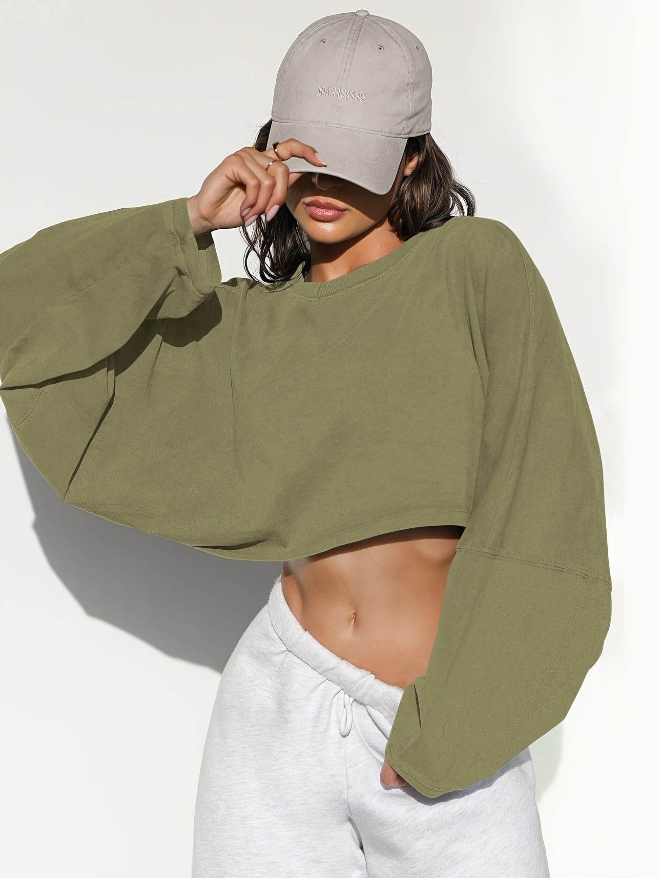 High-stretch women’s cropped top