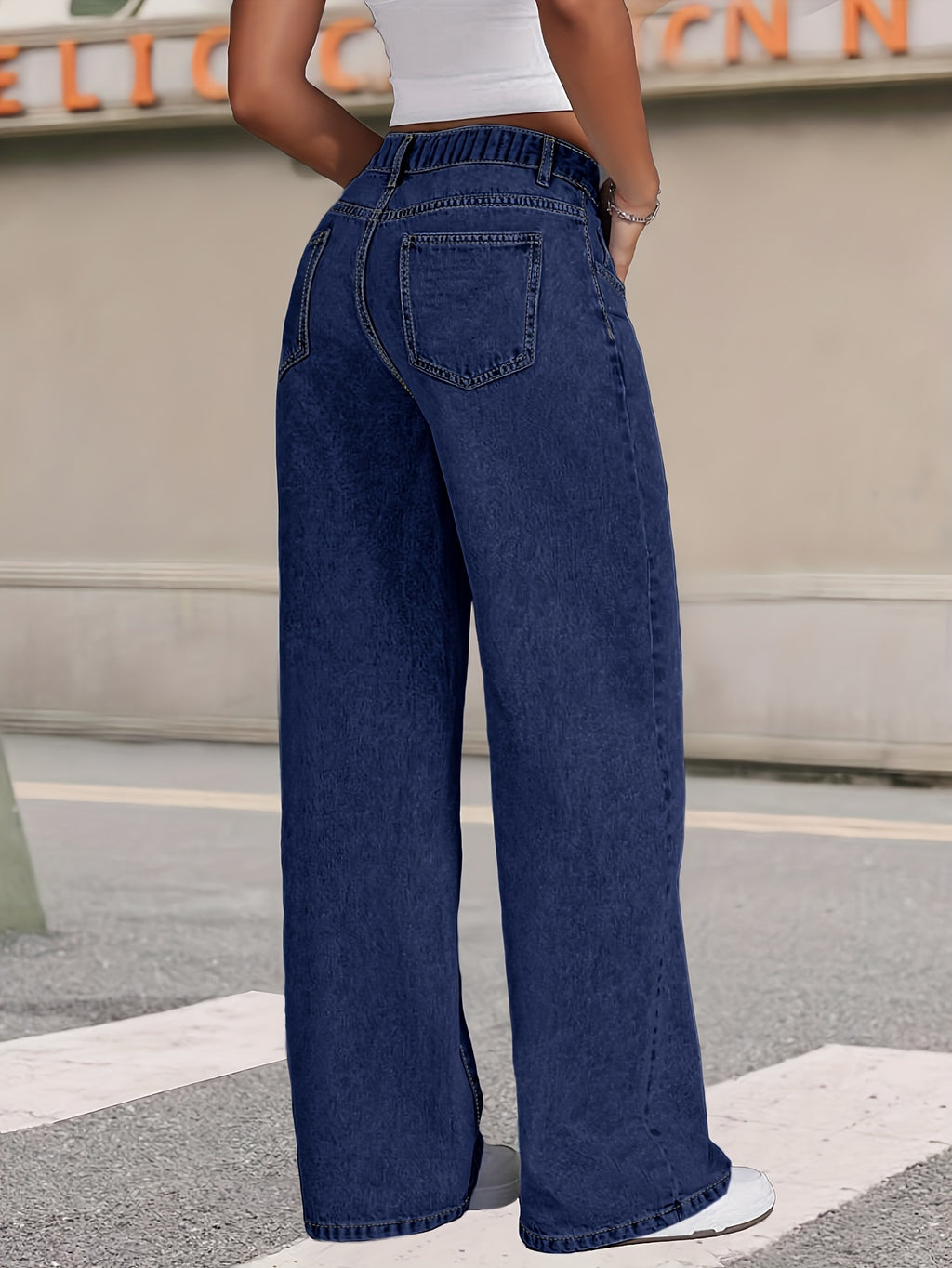 Casual star print jeans