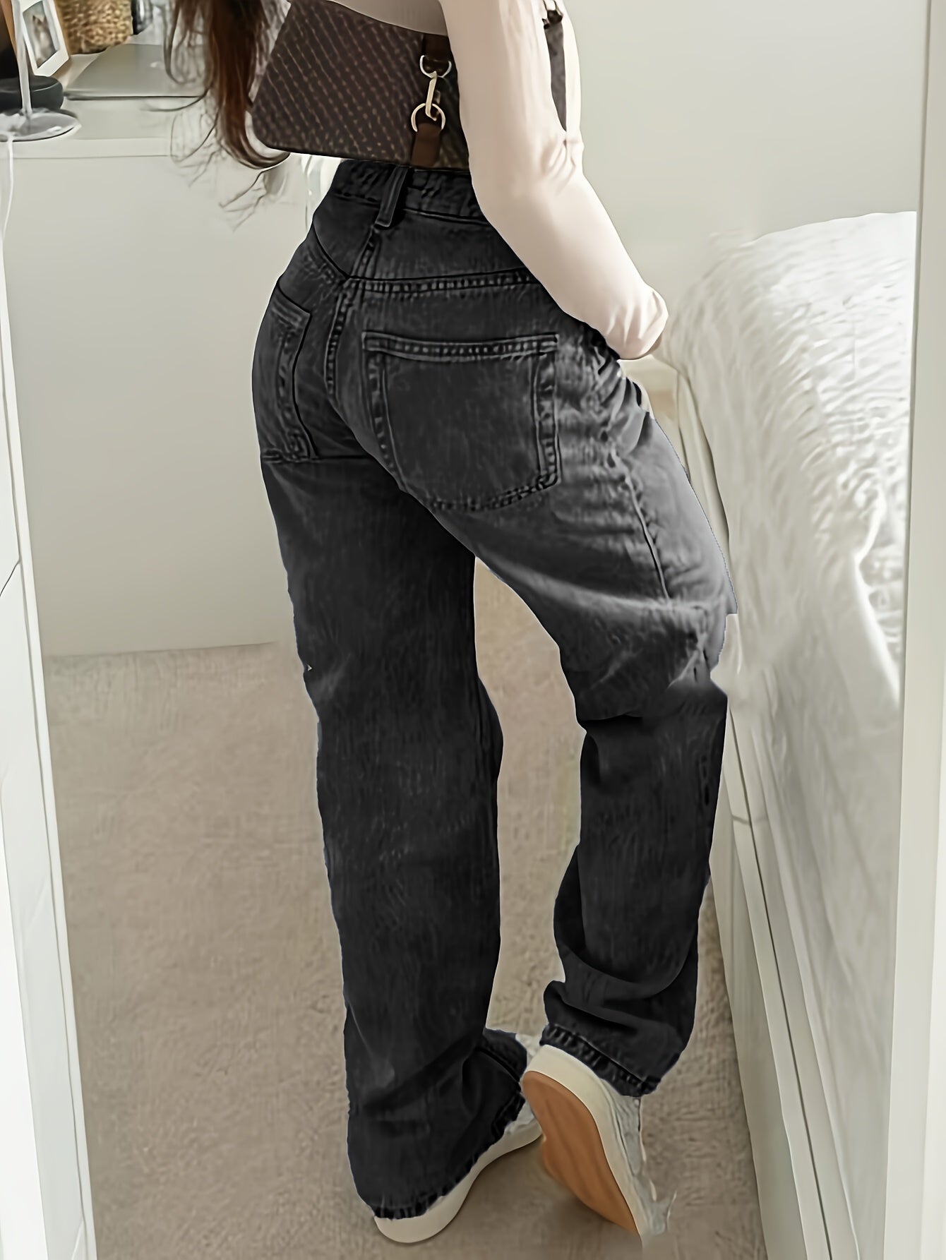 women’s high-waisted wide-leg jeans
