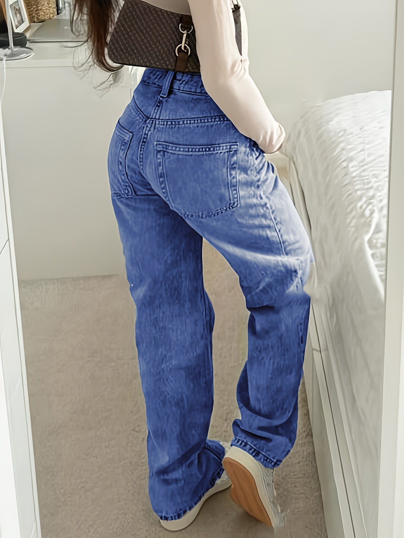 women’s high-waisted wide-leg jeans
