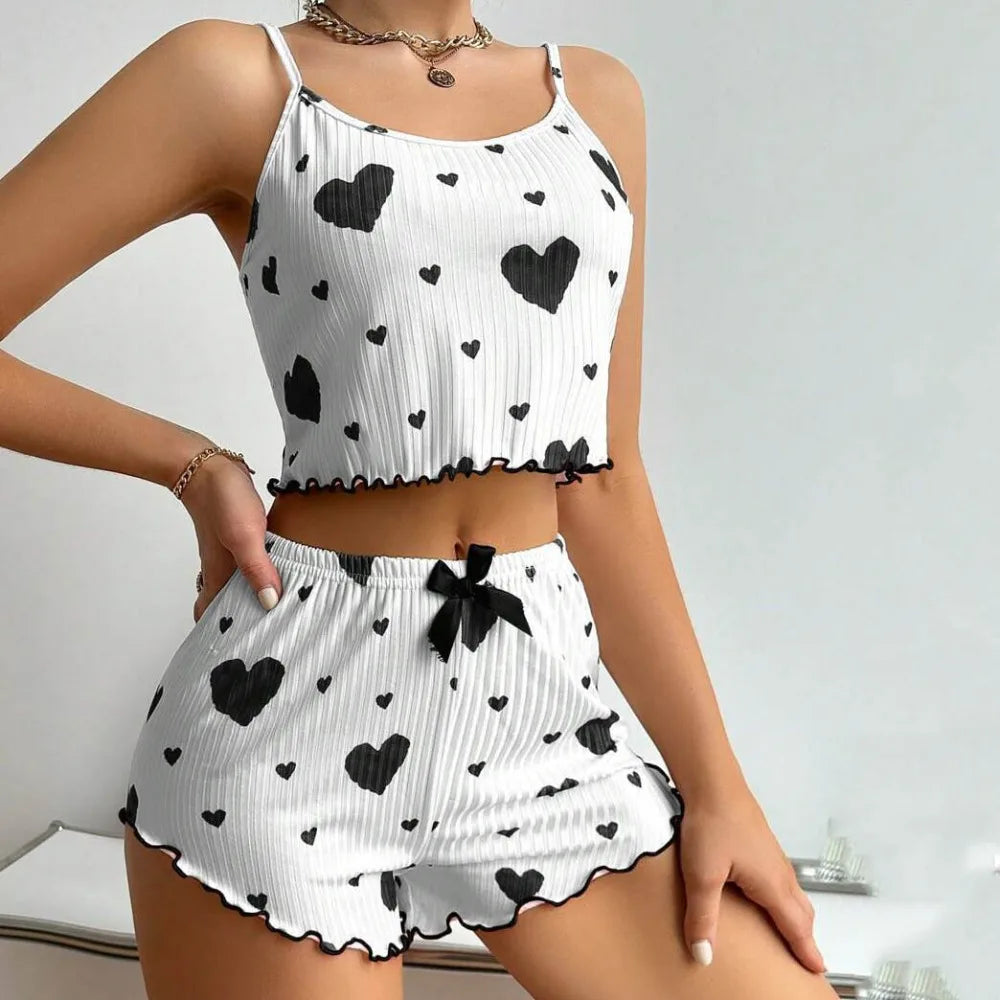 Two-Piece Set Summer Thin Pajamas Homewear Set