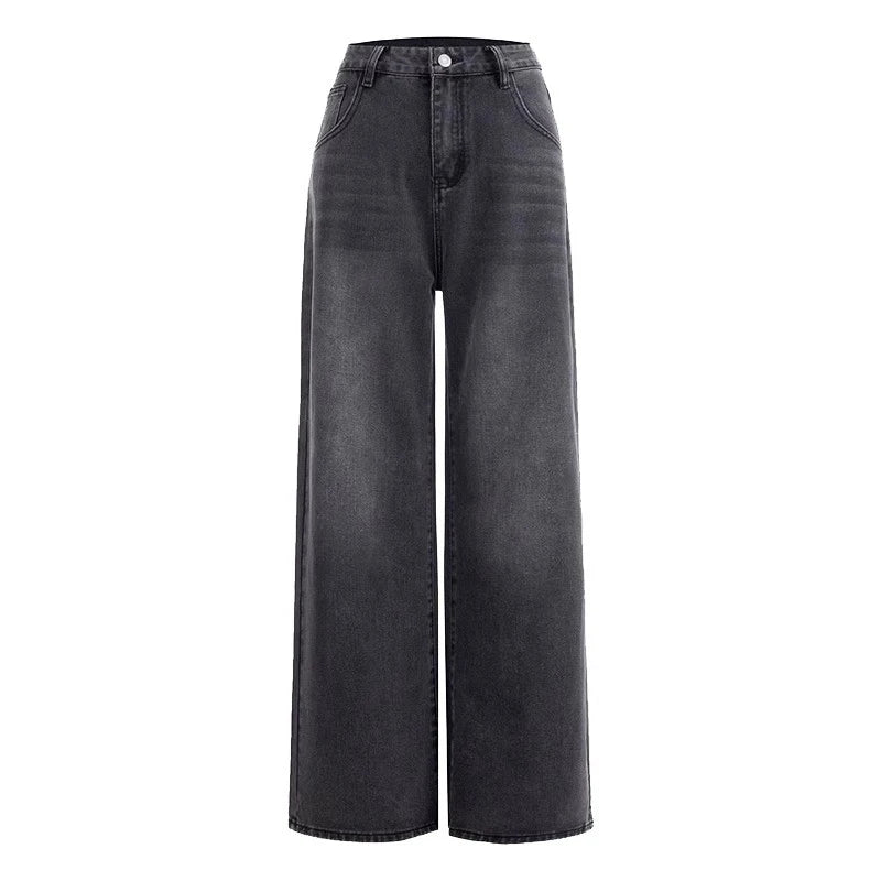 High-waisted retro American-style jeans