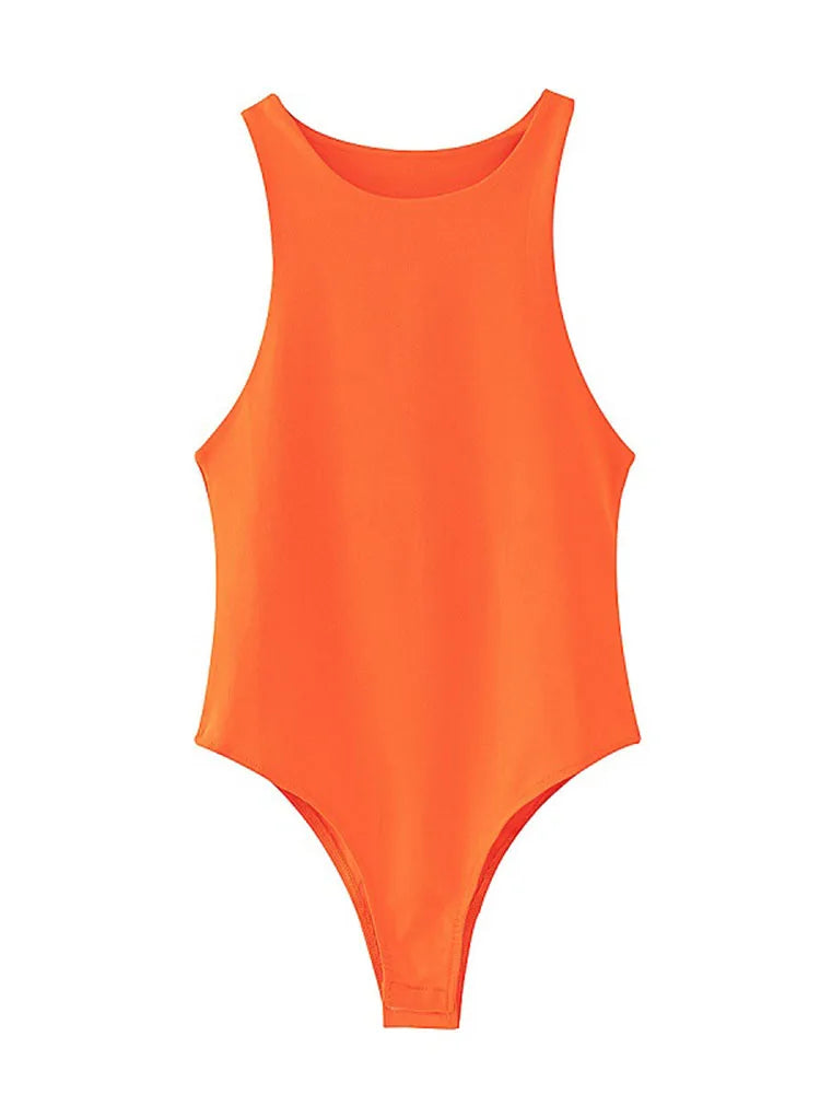 ssummer solid sexy bodycon women bodysuits female