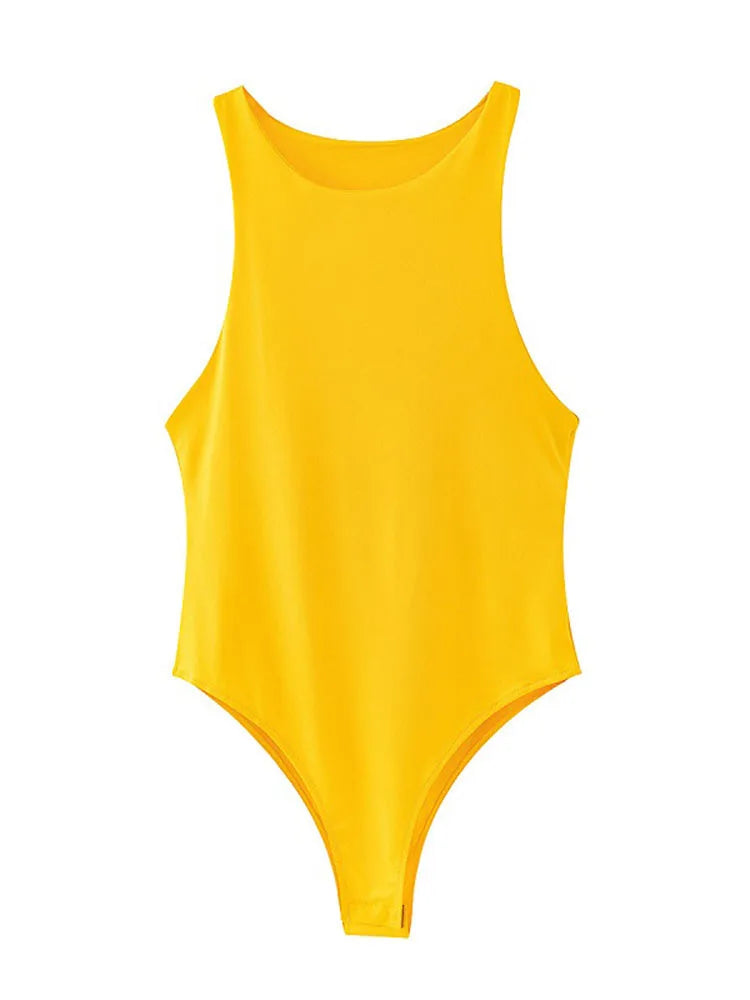 ssummer solid sexy bodycon women bodysuits female