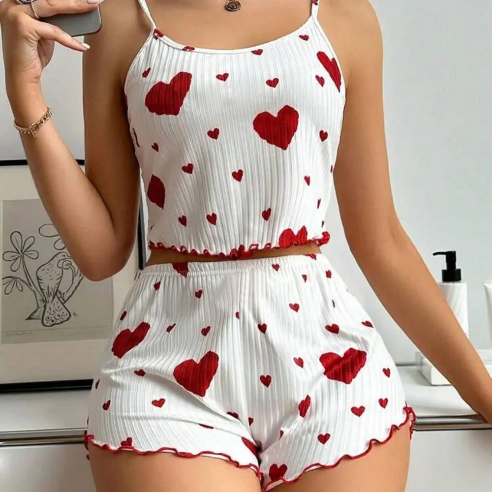 Two-Piece Set Summer Thin Pajamas Homewear Set