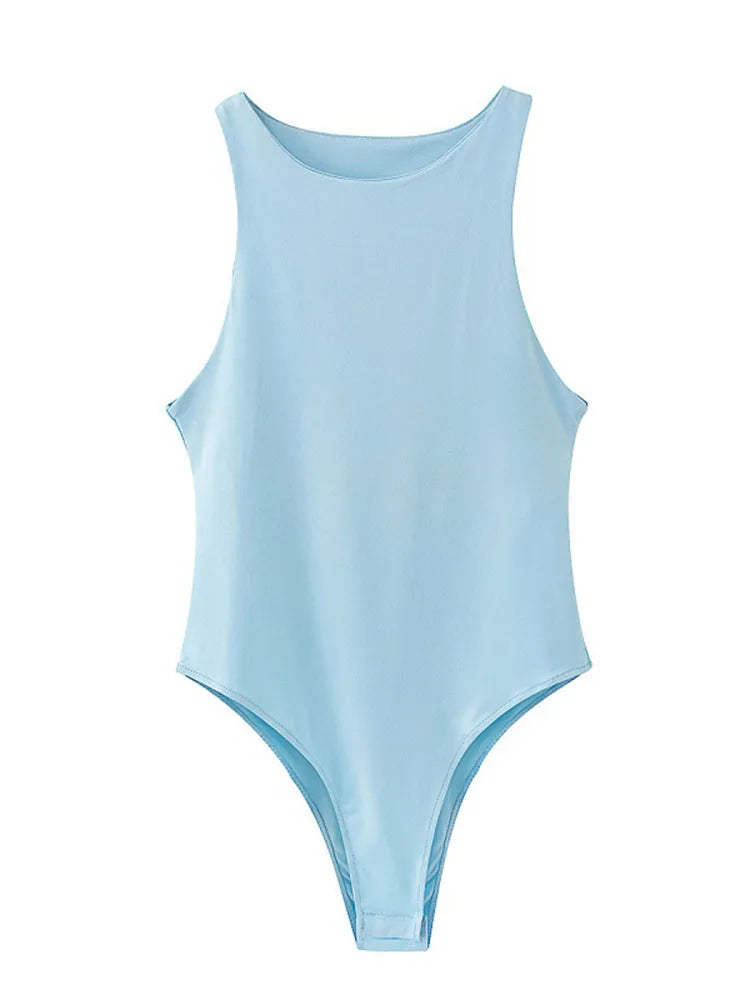 ssummer solid sexy bodycon women bodysuits female