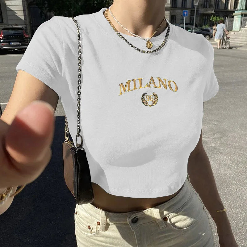 shirt with Milano print
