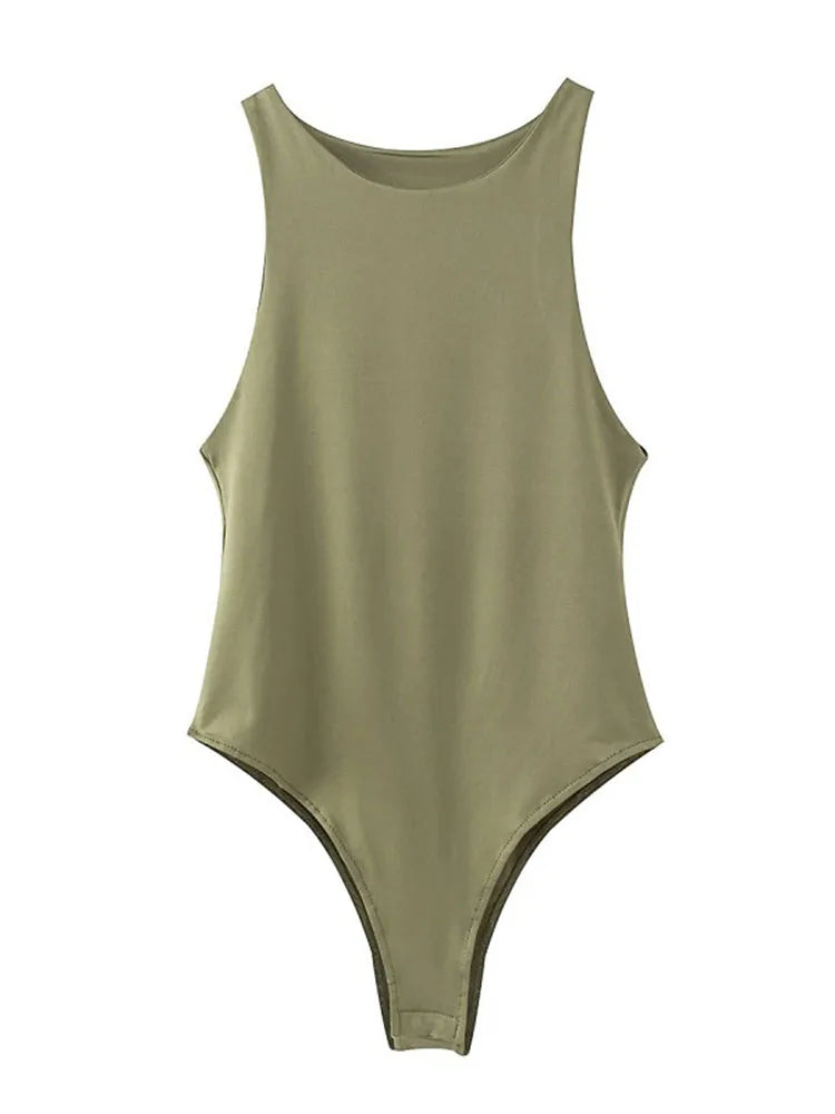 ssummer solid sexy bodycon women bodysuits female