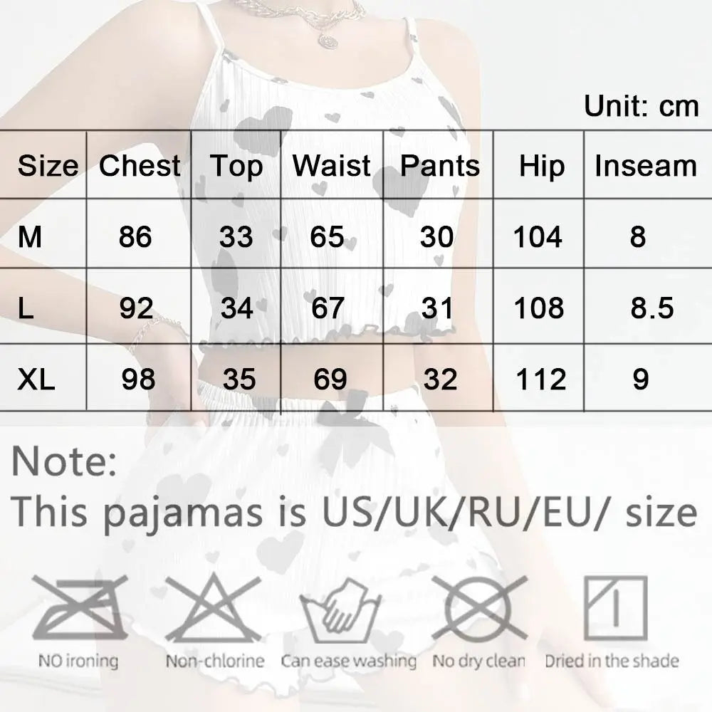 Two-Piece Set Summer Thin Pajamas Homewear Set