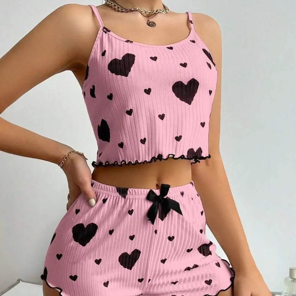 Two-Piece Set Summer Thin Pajamas Homewear Set