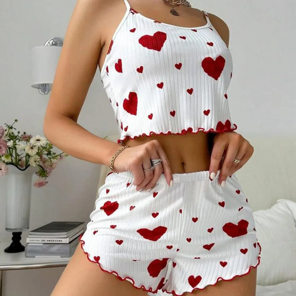 Two-Piece Set Summer Thin Pajamas Homewear Set