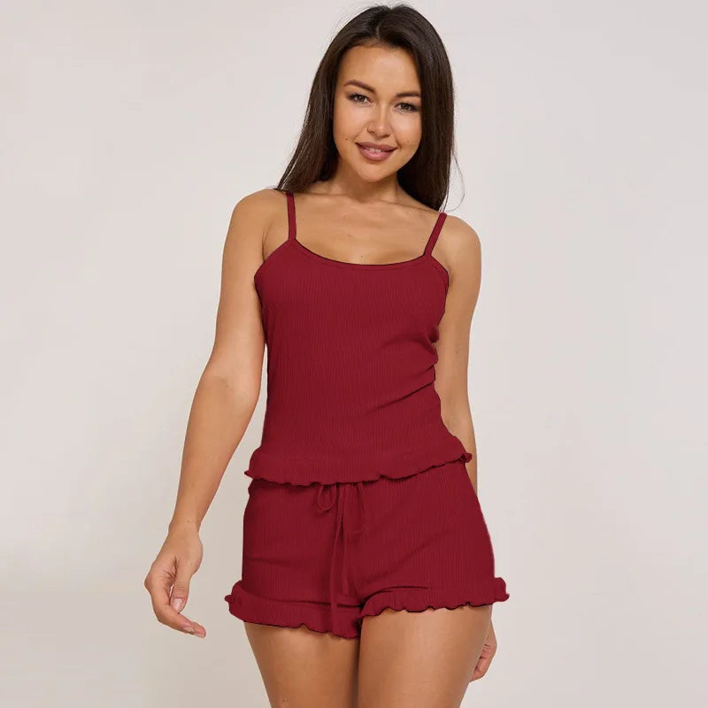 Summer New Women's Sexy Pajamas Two-piece Set