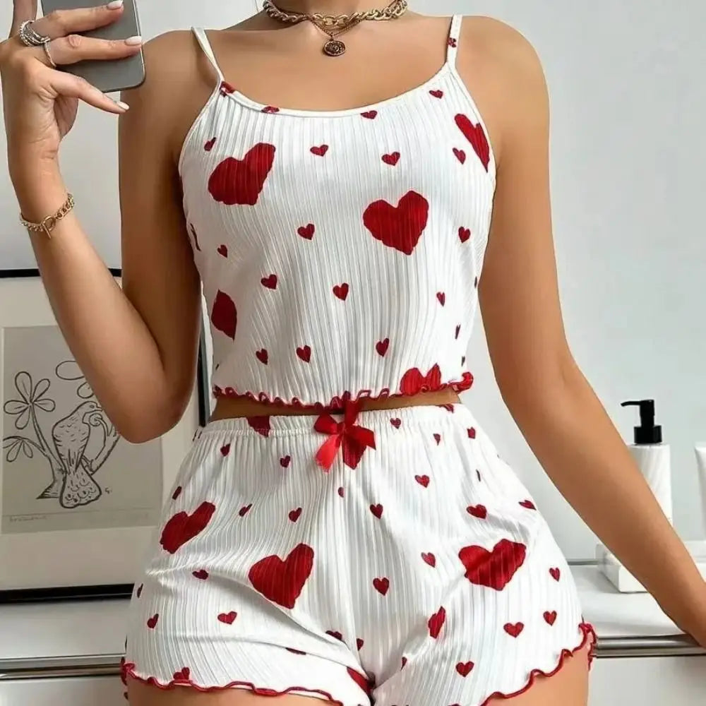 Two-Piece Set Summer Thin Pajamas Homewear Set