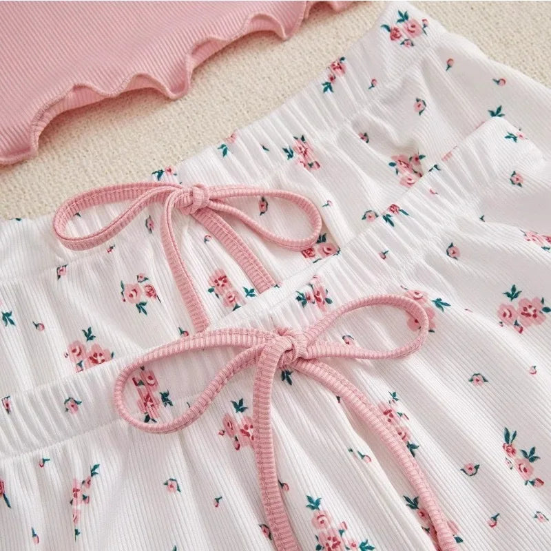 Three Piece Pajamas Set Women's Casual Sleepwear