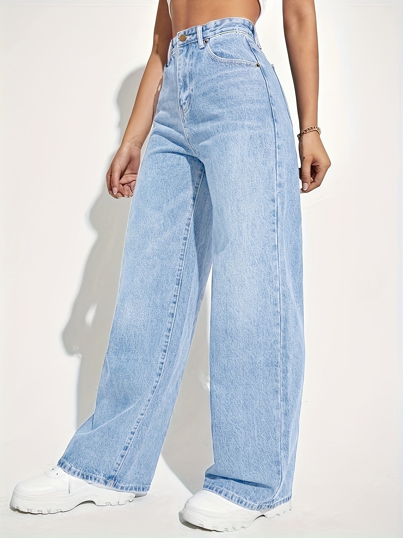 women’s high-waisted wide-leg jeans