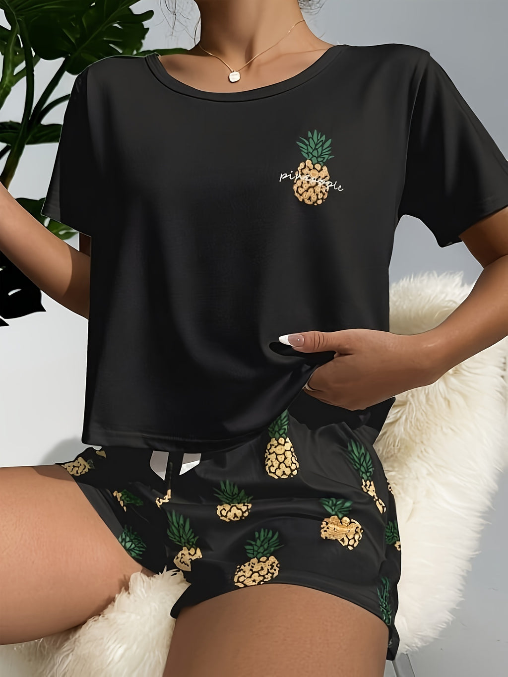 Pineapple print pajamas
