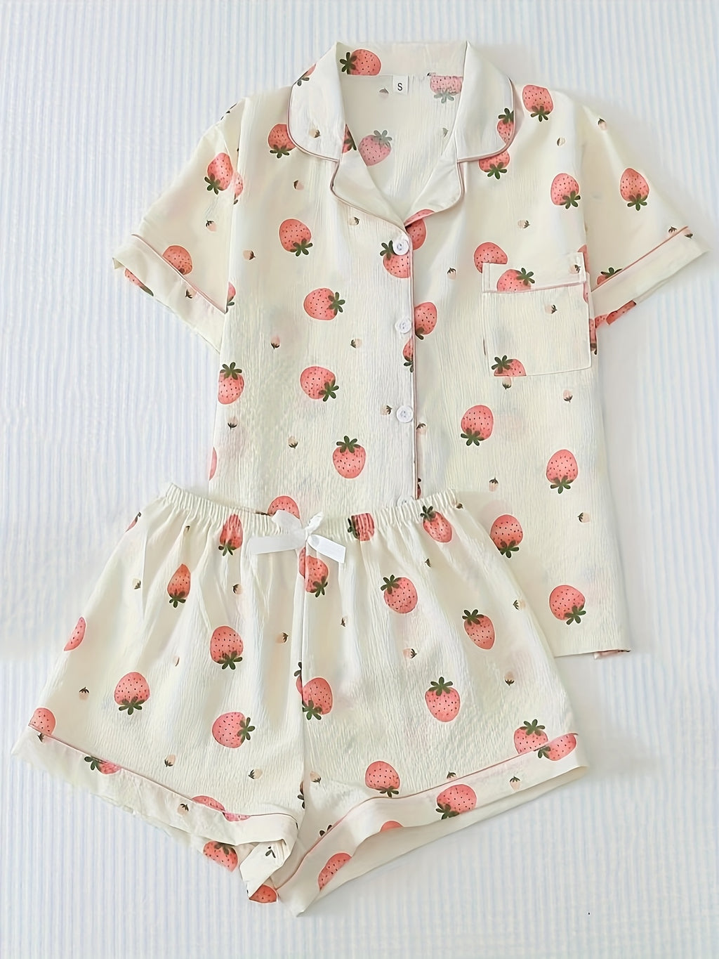 Strawberry print pajamas