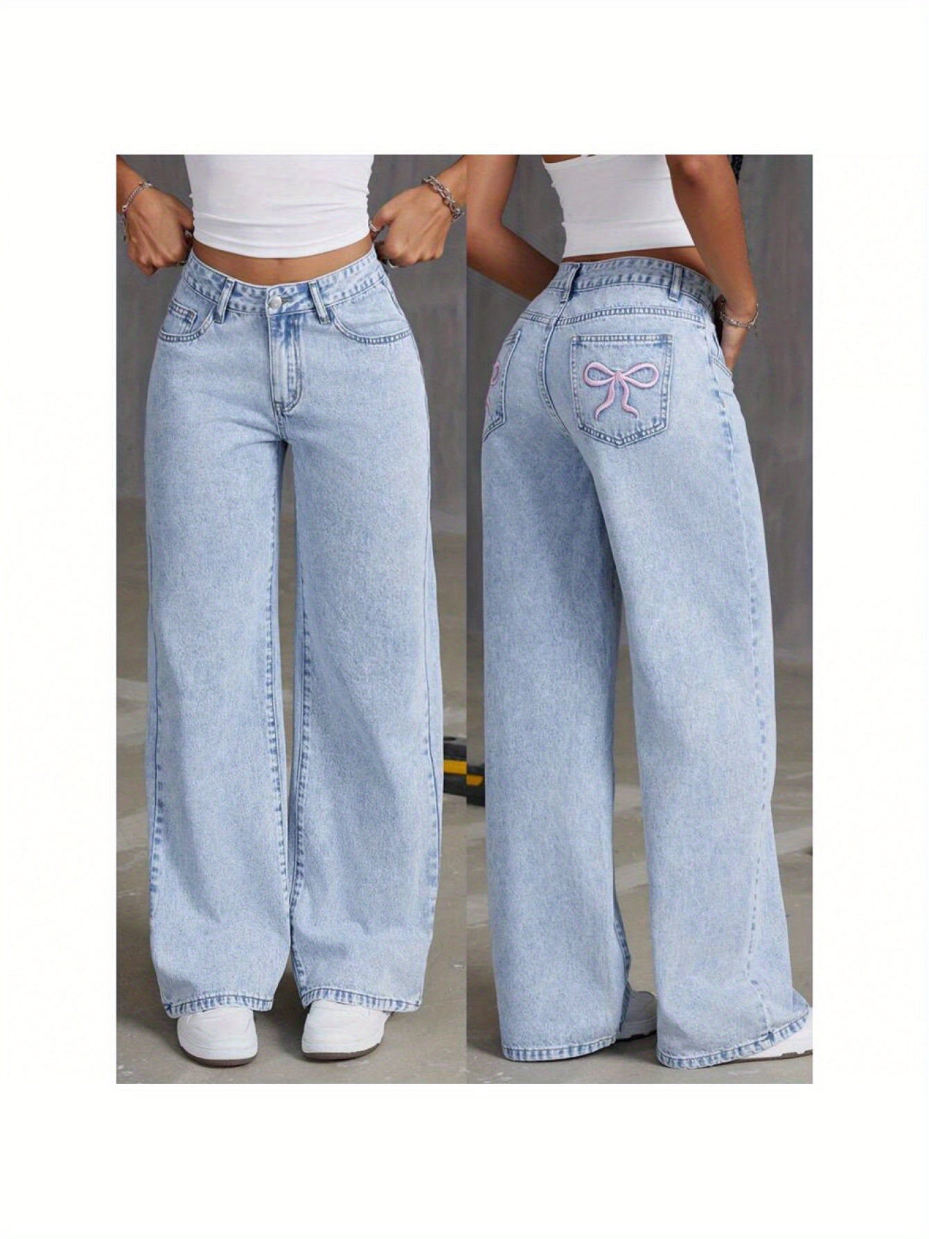 women’s high-waisted wide-leg jeans
