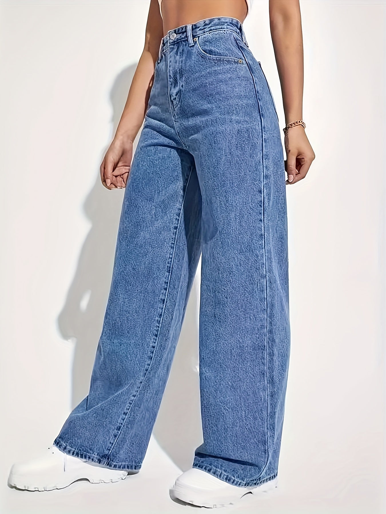 women’s high-waisted wide-leg jeans