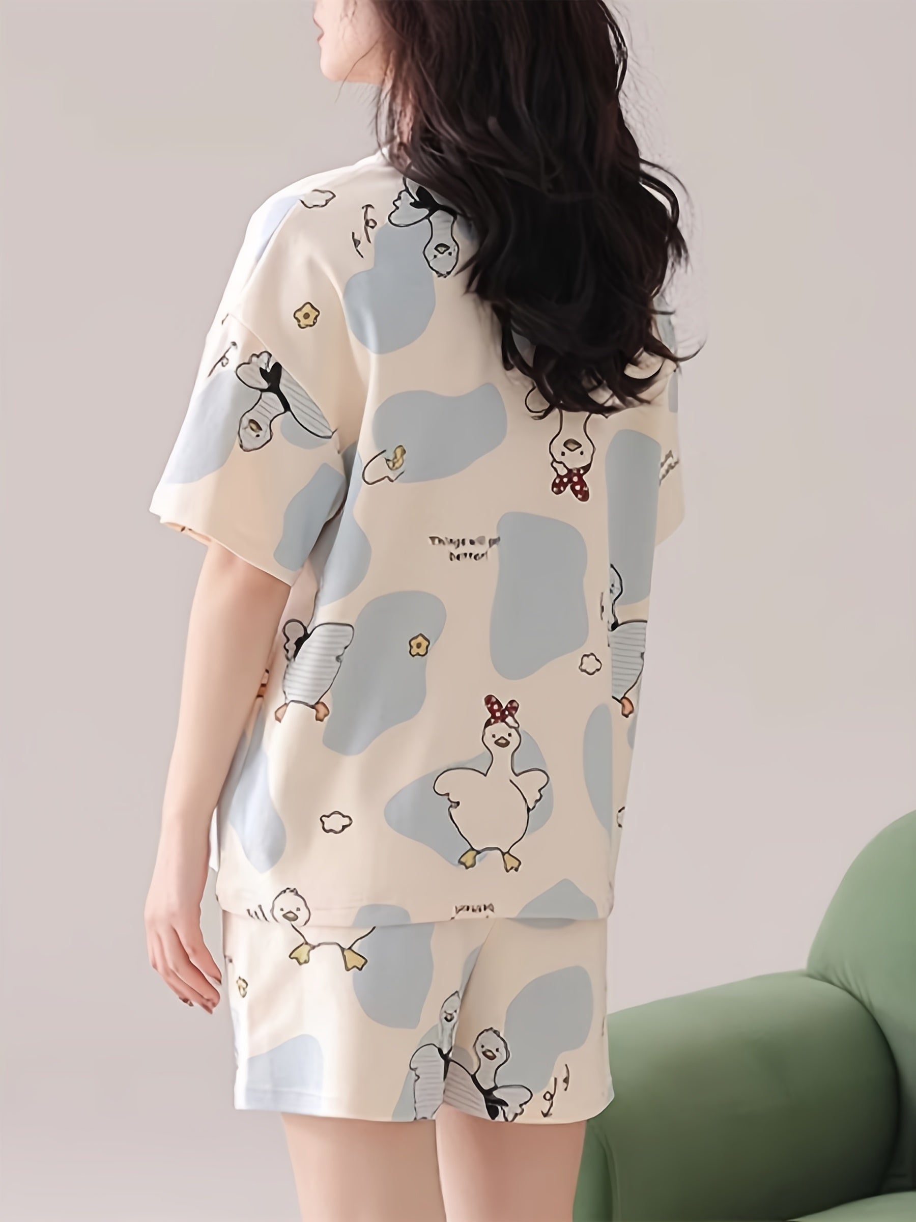 Duck print pajamas