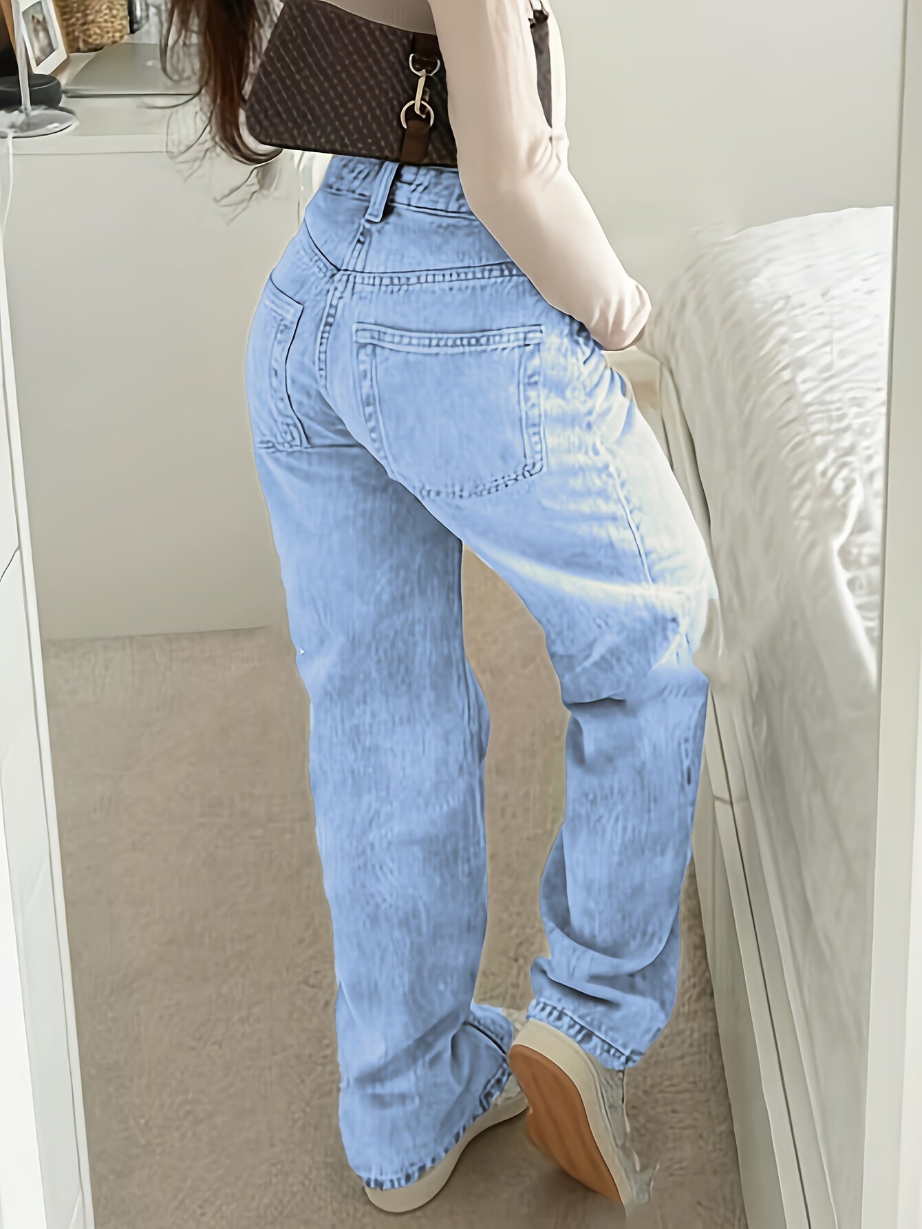 women’s high-waisted wide-leg jeans