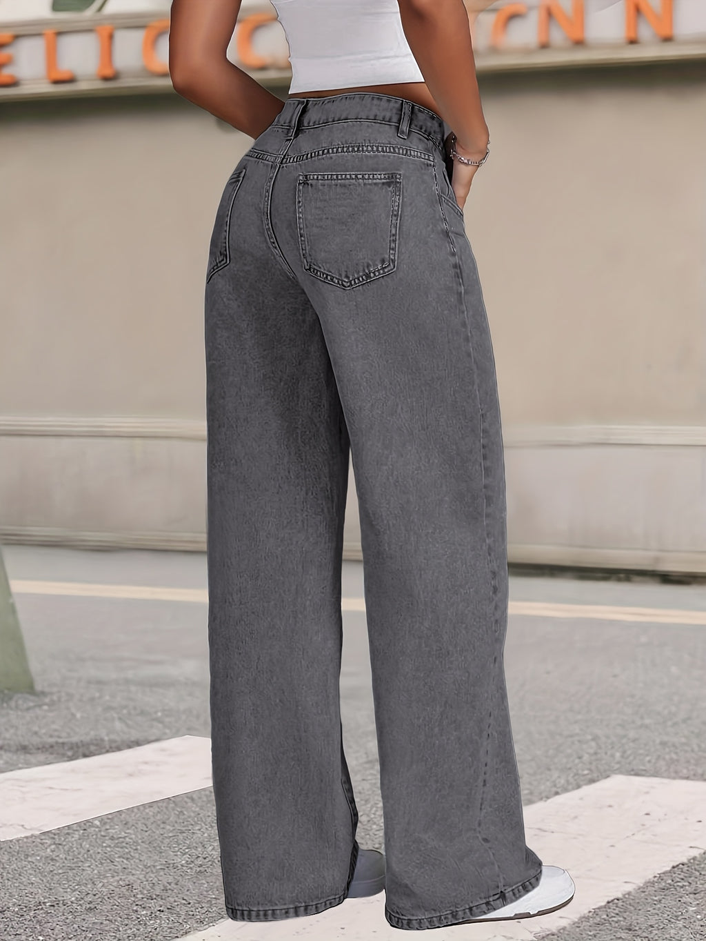 Casual star print jeans
