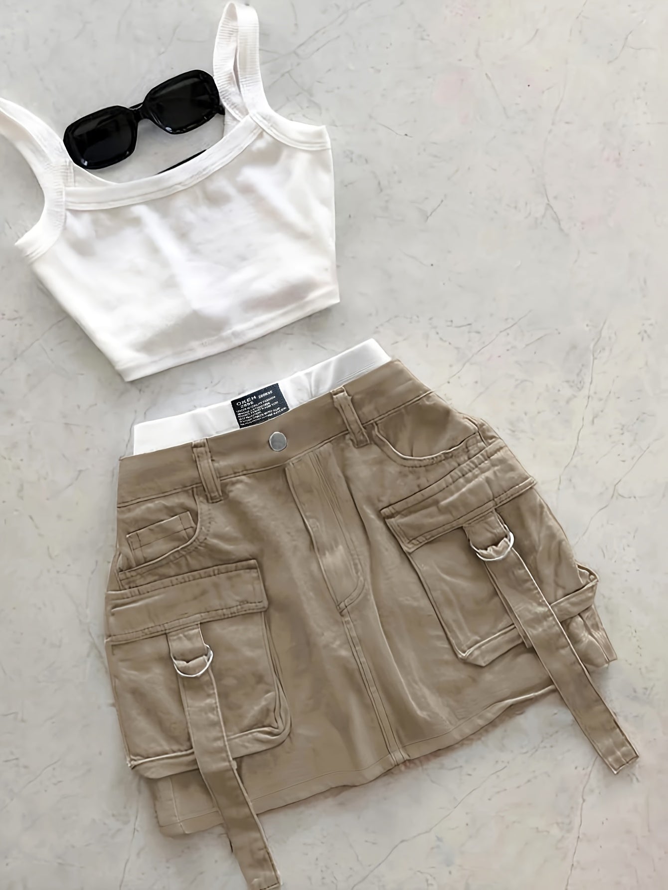 High-waisted casual women’s skirt