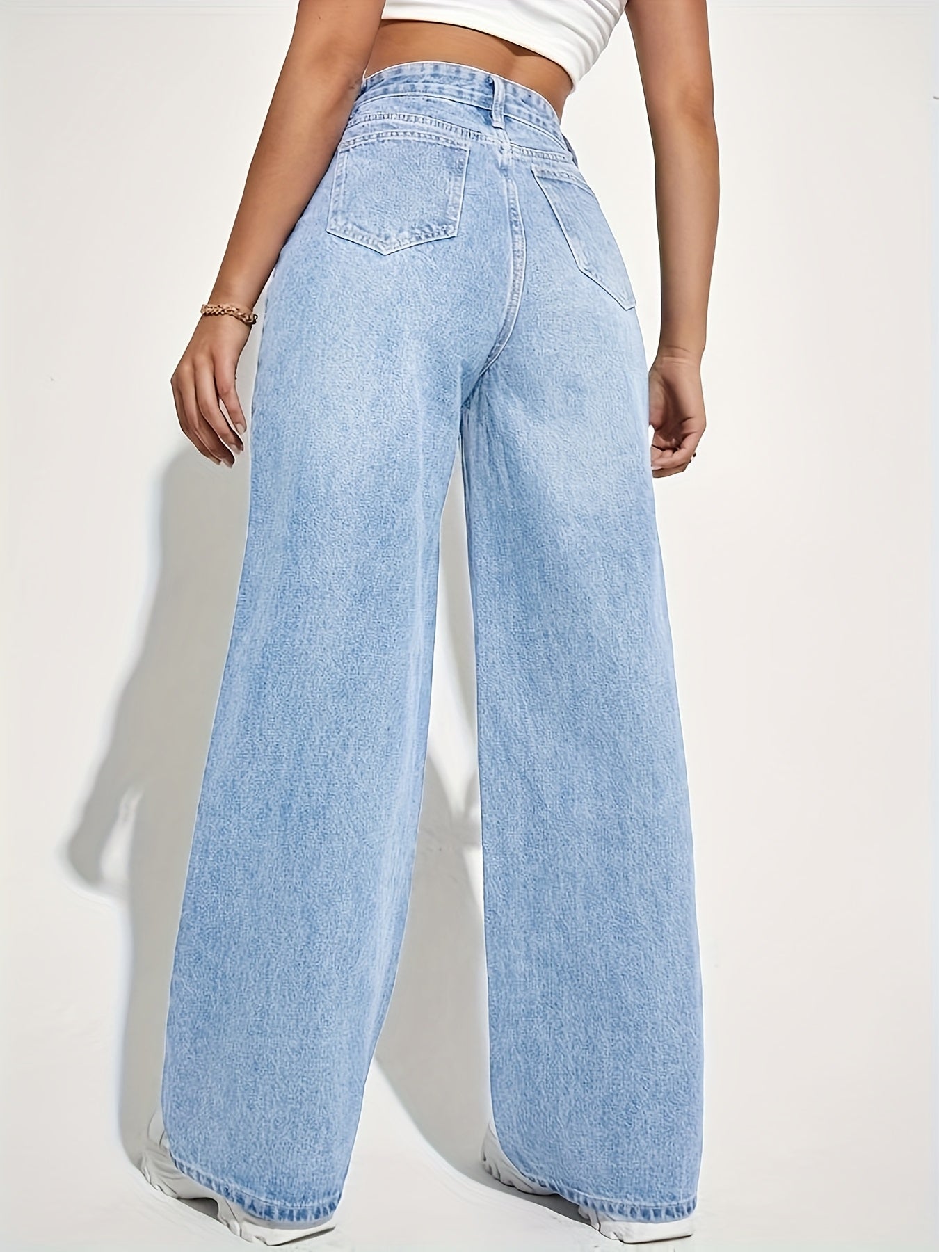 women’s high-waisted wide-leg jeans