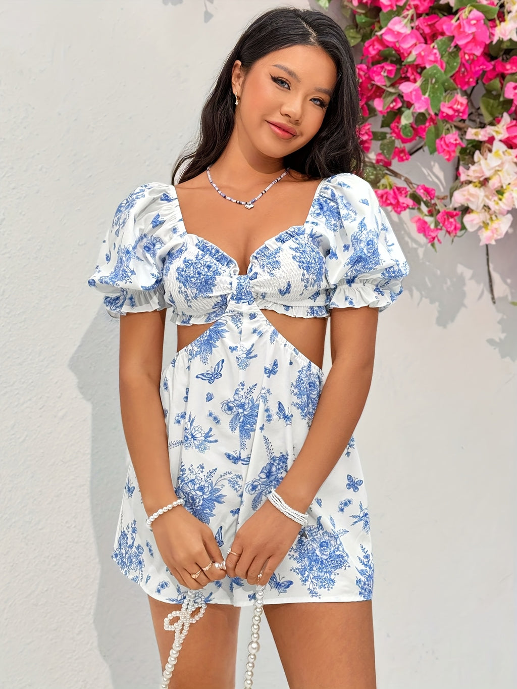 Floral print romper