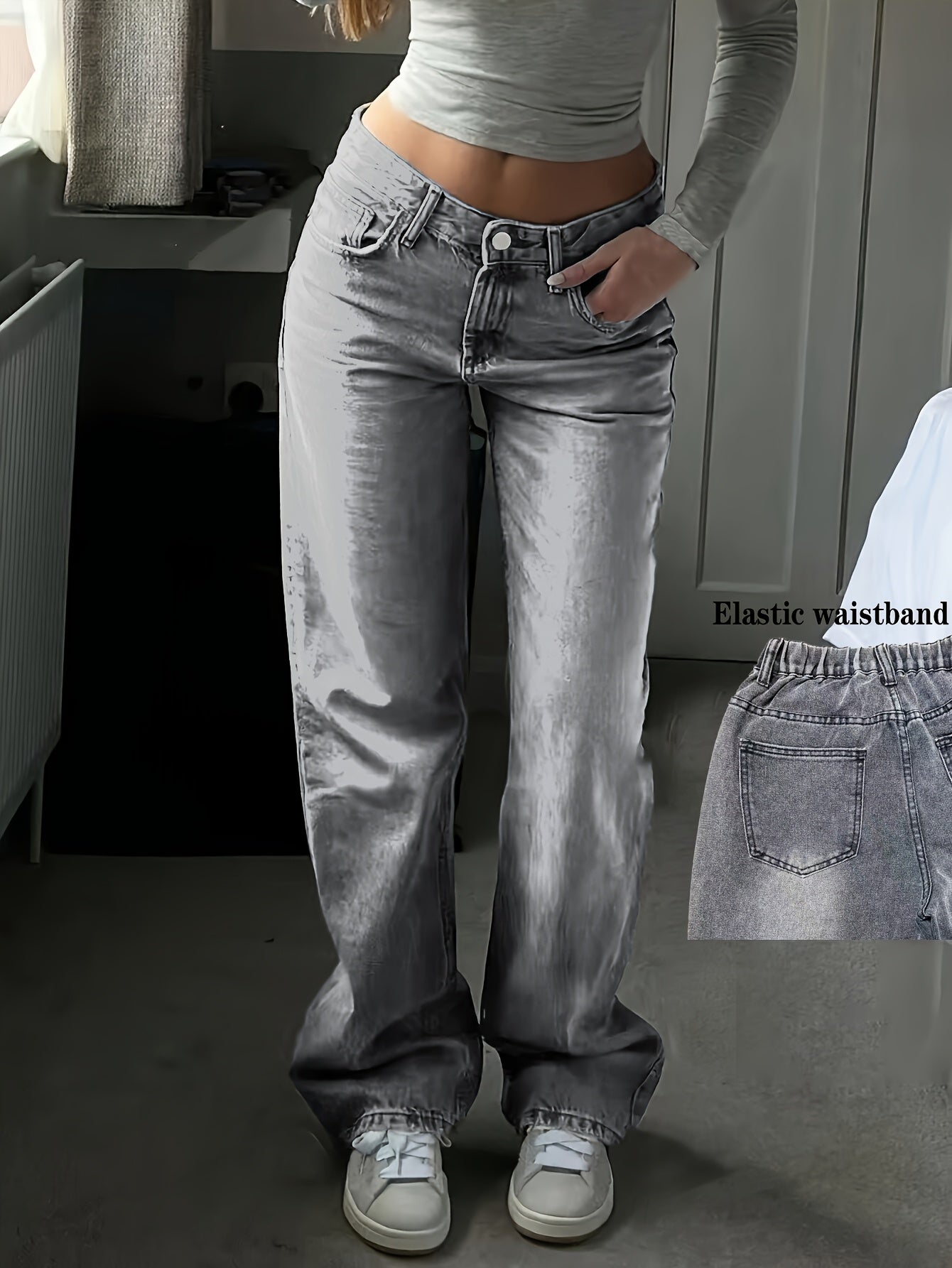 women’s high-waisted wide-leg jeans