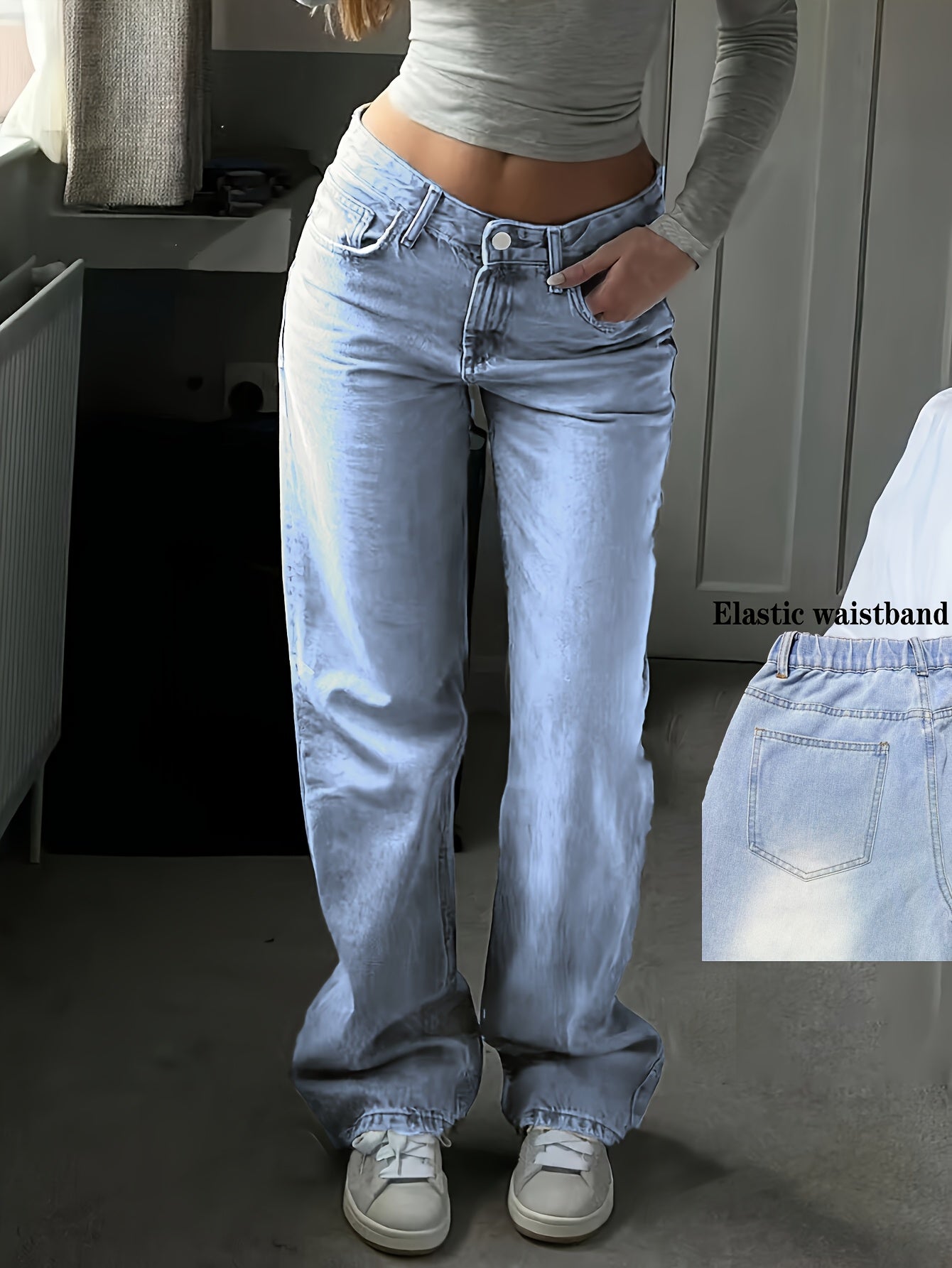 women’s high-waisted wide-leg jeans
